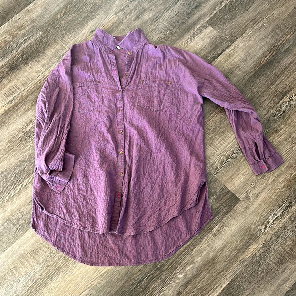 Free people love her madly puckered top